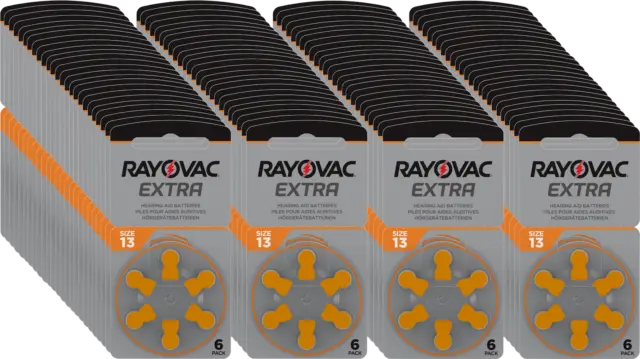 600x Piles auditives Rayovac Extra Advanced 13 13AU-6XEMF 100 blister