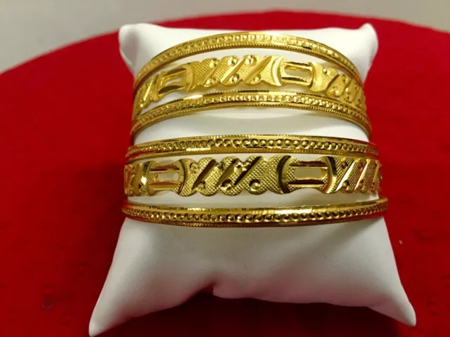 Indian Ethnic 6PC Gold Plated Jewelry Bollywood Fashion Bangles Bracelets Set