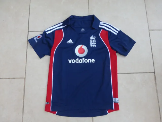 Official Adidas England National Cricket Jersey Polo Shirt age 13-14 yrs
