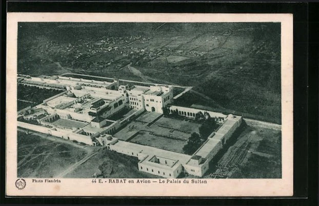 CPA Rabat en Avion, Le Palais du Sultan