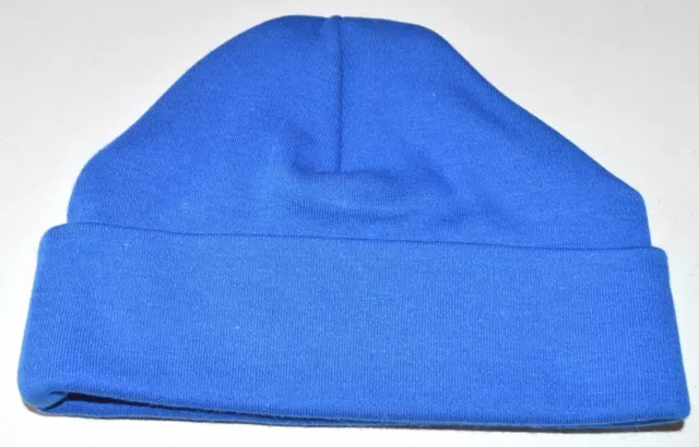 NEUF bonnet bleu 100 % coton chapeau bébé 0-3mnth