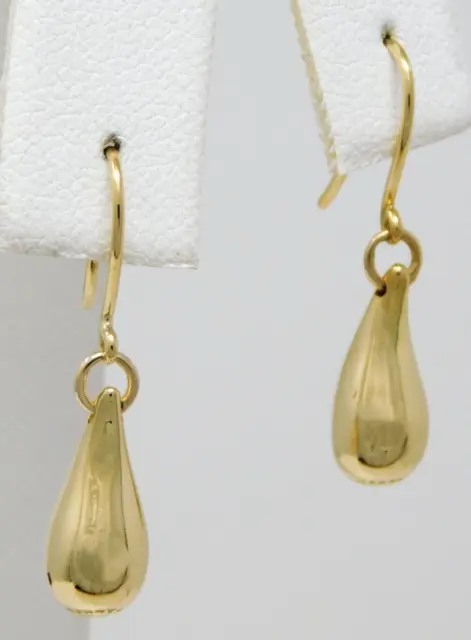 Tiffany & Co. Elsa Peretti Tear Drop 18 k Yellow Gold Dangle Drop Earrings B4708