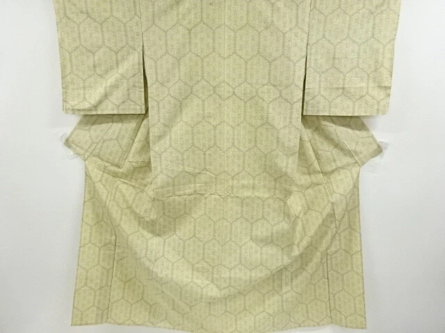 6817224: Japanese Kimono / Antique Hitoe Kimono / Tokamachi Tsumugi / Asanoha