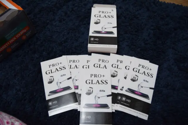 Pro+ Glass Tempered Glass Screen Protector bundle x8 for iphone 5/5s