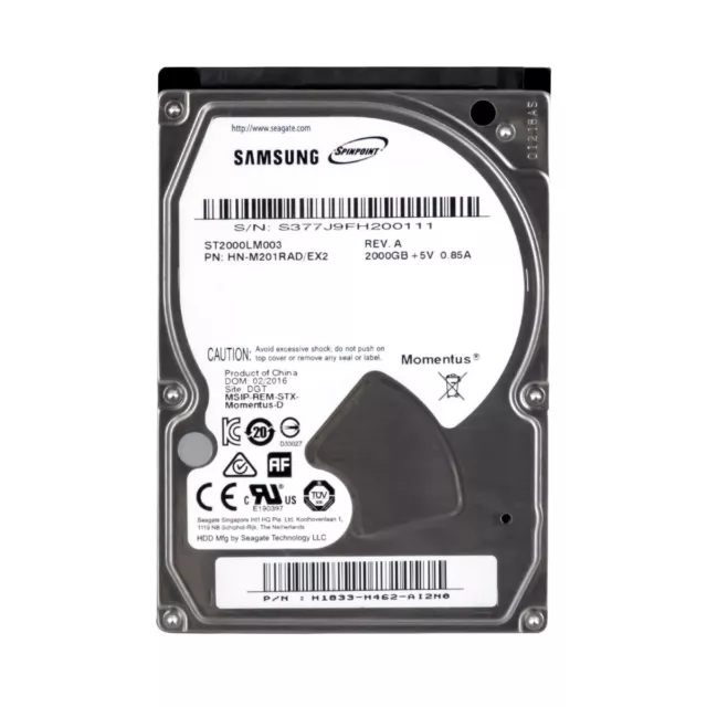 Samsung Spinpoint 2TB 5.4K 32MB SATA III 2.5'' ST2000LM003