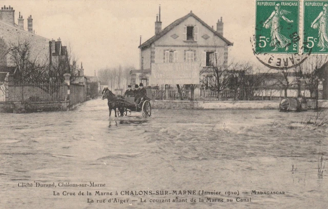 CPA 51 La Crue de la Marne à CHALONS sur MARNE La rue d'Alger  Madagascar
