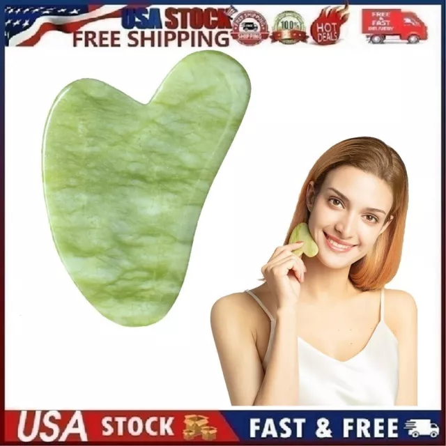 Gua Sha Facial Tool for Self Care, Massage Tool for Face and Body Xiuyan Jade