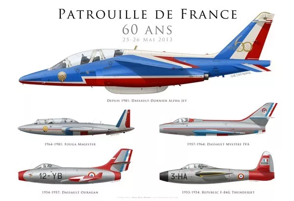 Print 60 Ans de la Patrouille de France, 60 ans, 1953-2013 (par G. Marie)