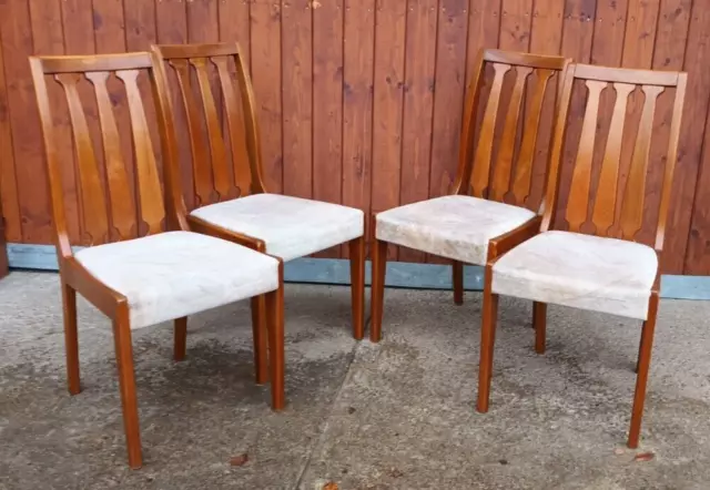 4x Esszimmerstühle Vintage Designer Stuhl Holz 60er Mid Century Danish 60s D 2