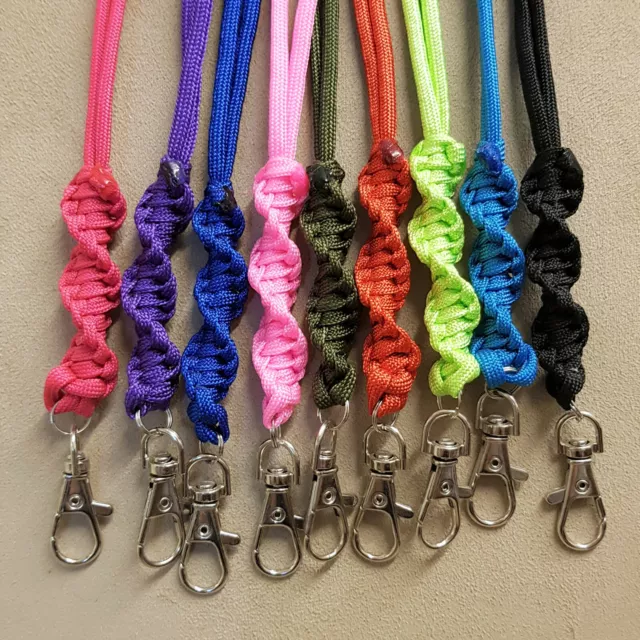 Paracord Lanyard for Gun Dog Training ACME whistle twist design lots of colours