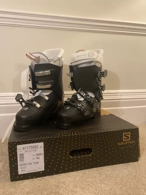 Salomon S/Pro Hv 70 W Black 26/26.5 Women's Ski Boots, Never Used