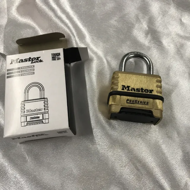 Master Lock 1175RS  Combination Padlock,Bottom,gold/Black