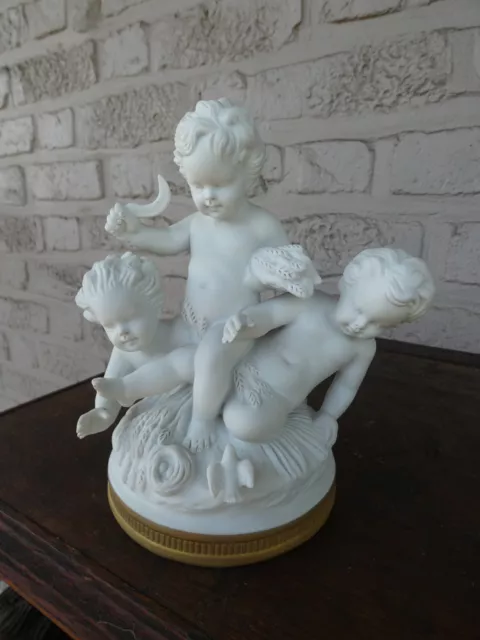 german UNTERWEISSBACH marked bisque porcelain putti cherub statue figurine