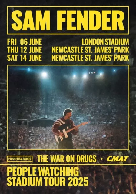 SAM FENDER PEOPLE Watching UK Tour 2025 A3 A4 Print Poster Album Unframed £20.47 PicClick UK