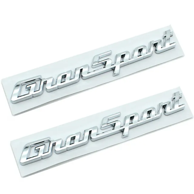 For Maserati GranSport Emblem Silver Fender Letter Badge Logo OEM Quattroporte