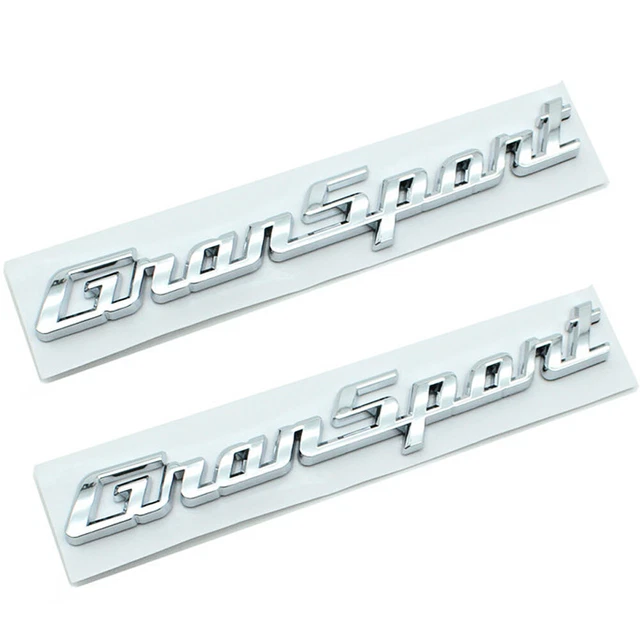For Maserati GranSport Emblem Silver Fender Letter Badge Logo OEM Quattroporte