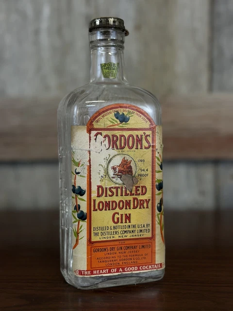 BIDONE METALLO CON COPERCHIO GORDON'S DRY GIN (MISURE 45 X 30 CM