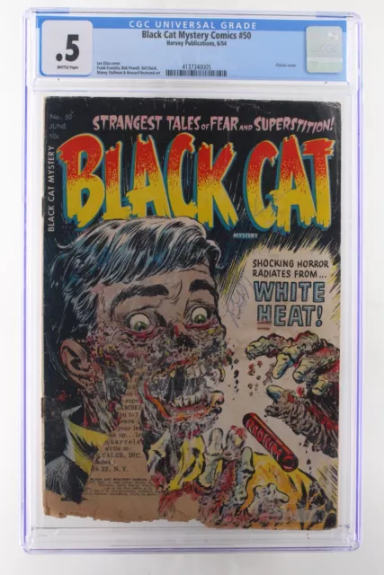 Black Cat Mystery Comics #50 - Harvey Publications 1954 CGC .5 Classic cover.