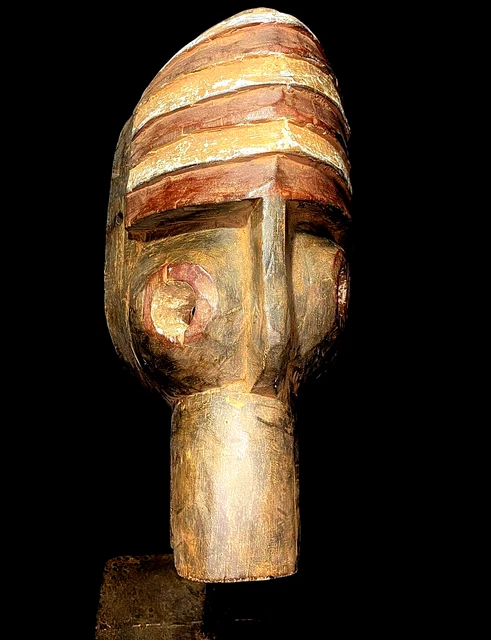 African Hand-carved from wood Dan Gunye ge mask unique wall hanging-6512