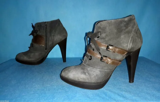 bottines boots SAN MARINA en cuir et daim gris pointure  40 fr 3