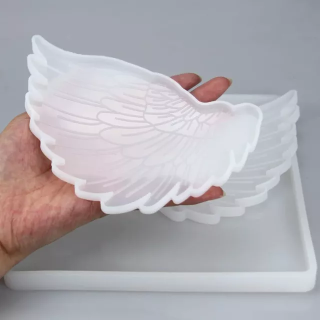 Large Square Silicone Mold and Angel Wings Mold Set DIY Resin Coaster, Memorial 3