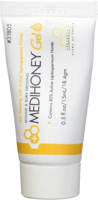 Vendaje mejorado para heridas y quemaduras de gel Medihoney de 0,5 oz,