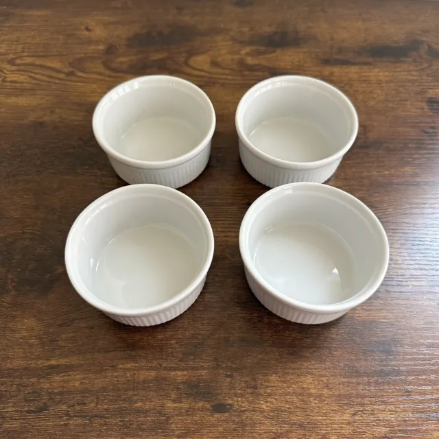 Dansk Bistro Ribbed Custard Cup Ramekin Souffle Dish Lot Of 4