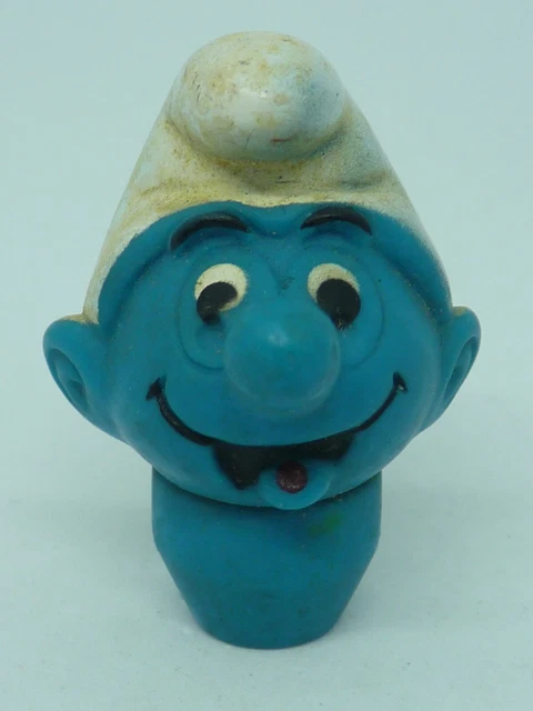 Figurine Ancienne Schtroumpf Avec Marteau - PVC - Occasion - Collection BD