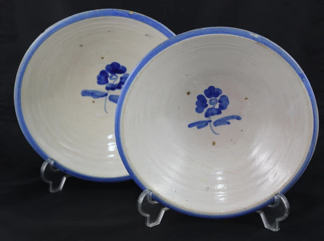 Antiguos 2 LEBRILLOS Platos Hondos de Ceramica Talavera, España.   24cmØ