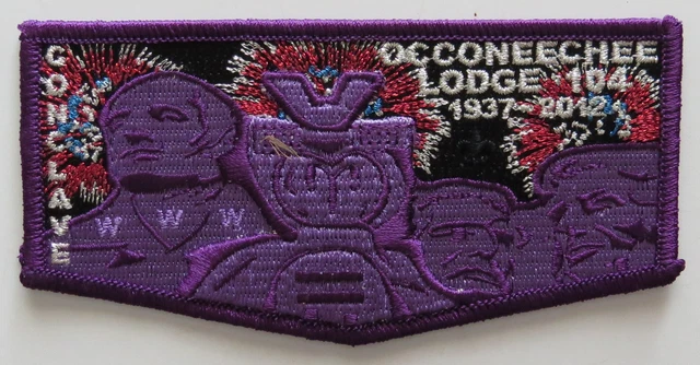 Occoneechee Lodge 104 Occoneechee NC 2012 Conclave Flap Purple Bdr (E8426)