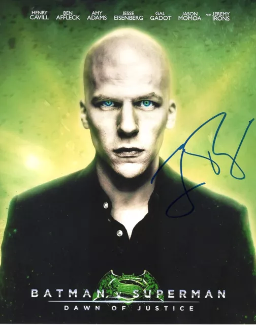 Jesse Eisenberg Batman Vs Superman As Lex Luthor Hand Signed 8x10 Photo COA