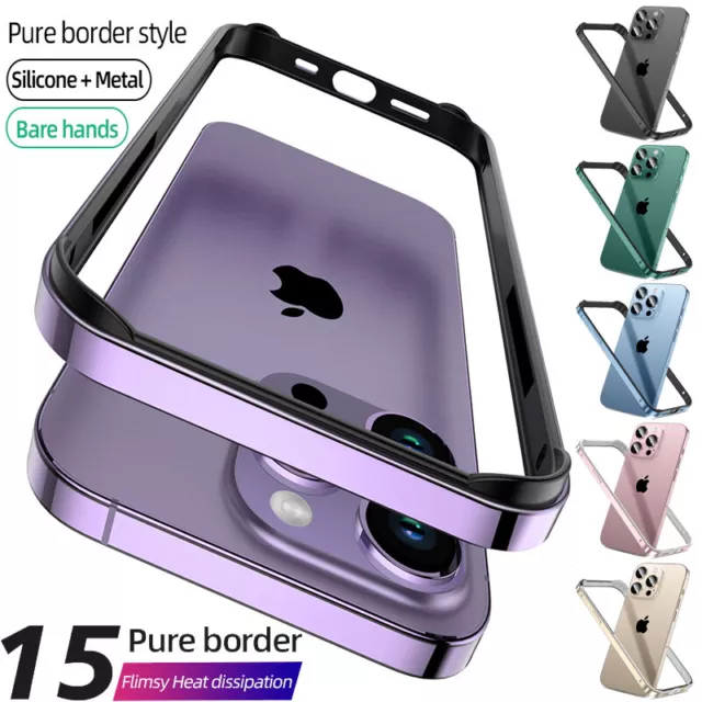 Bumper Hülle Für iPhone 15 Pro Max 14 Pro 13 12 Aluminium Metall Telefon Rahmen