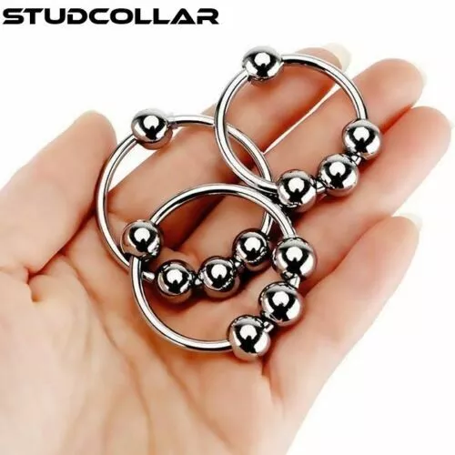 Glans Ring with 4 moveable ball for penis head glans plug / ring for urethral