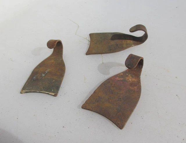 Vintage Iron Picture Rail Hook Moulding Hanging Hooks Frame Old Mirror FLAT