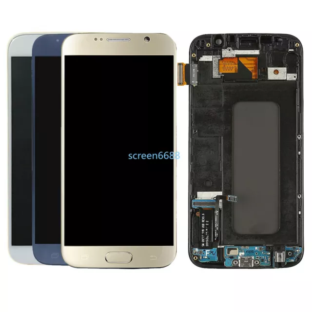 Pour Samsung Galaxy S6 G920F Complet LCD Display écran Verre Tactile+Cadre Tool
