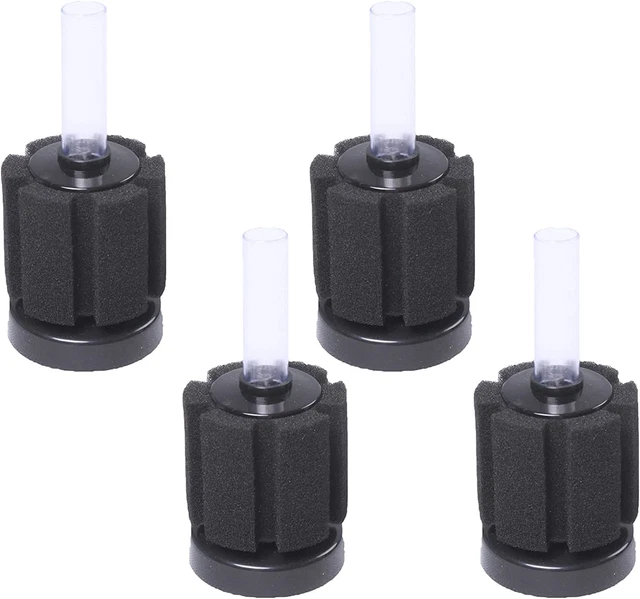 Image showcasing AQUARIUM SPONGE FILTER Breeding Fry Betta Shrimp Nano Fish Tank 4Pcs ...