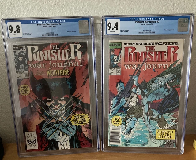 _Punisher War Journal #6 CGC 9.8 and #7 Newsstand CGC 9.4 Wolverine v. Punisher