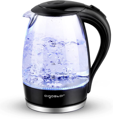 1.7 BPA 2200 Watt AIGOSTAR ADAM 30KHH-vetro acqua Bollitore Con Illuminazione a LED 