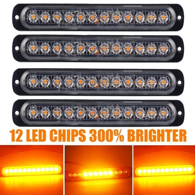 EYPINS 4X 4 LED Frontblitzer, Blinklicht Stroboskop Warnlicht