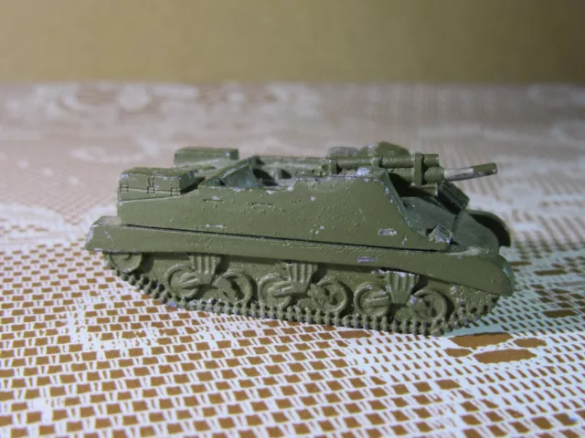 595X Selten Spielzeug Antik Johillco UK Panzer M7 Priest US Armee WWII L 5.6 CM