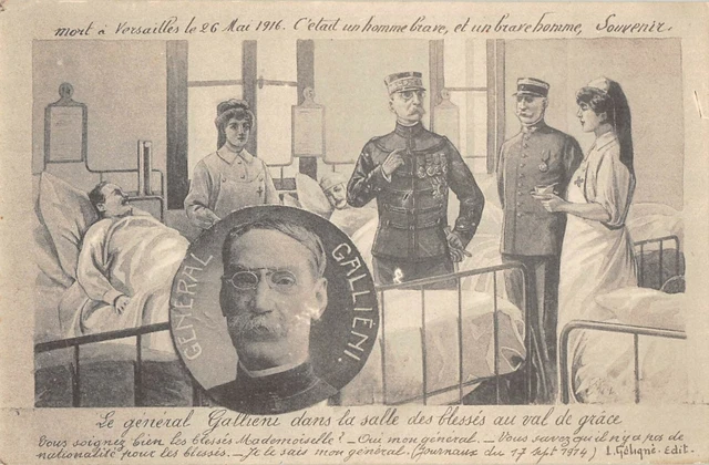 Cpa Guerre Le General Gallieni  Salle Des Blesses Val De Grace