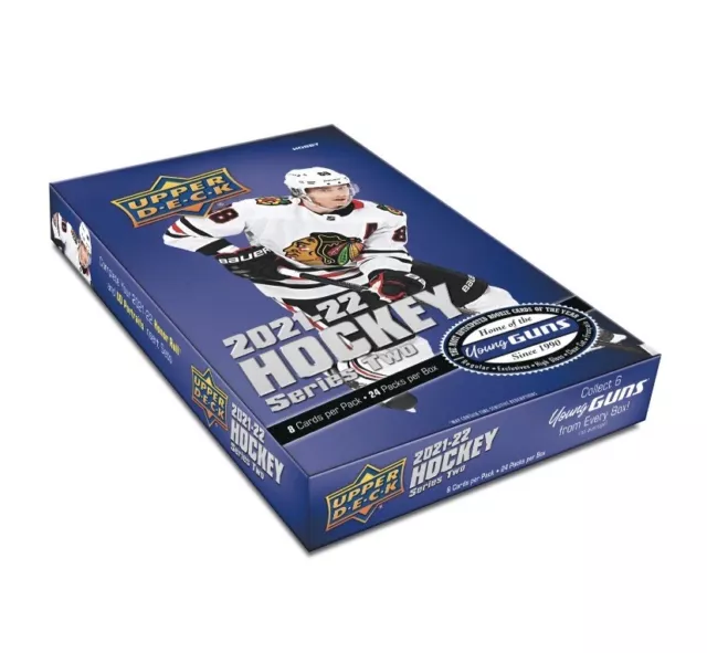 Upper Deck - 2021-22 - Hockey - Series 2 Hobby Box Sealed 6 Young Guns Per Box