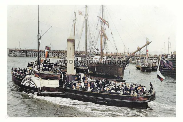 ptc5968 - Lincs - "Humber B" Paddle Steamer, built1895 at Grimsby - print 6x4