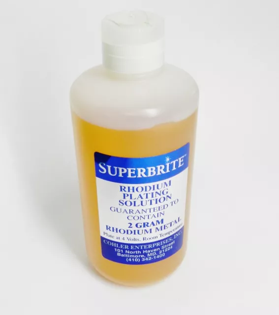 Rhodium Superbrite Plating Solution - Pre-Mix Bath 1 Gram