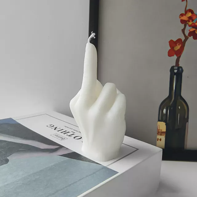 Universal Creative Candles Middle Finger Shaped Gesture Scented Candles Dur LANL