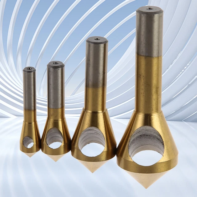 4pcs Titanium Coated fraisurage Deburring Tool Set Metal Drill Bit chanfrein FS2