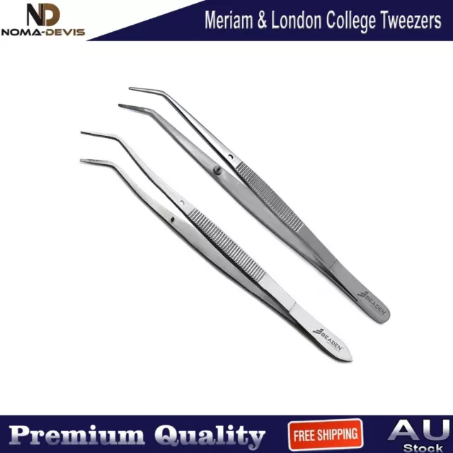 Dental London College Tweezers Dressing Cotton Pliers Meriam Tissue Forceps CE