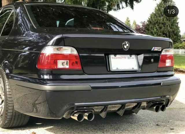 Skirt Bumper diffuser addon with ribs / fins For BMW E39 M Sport