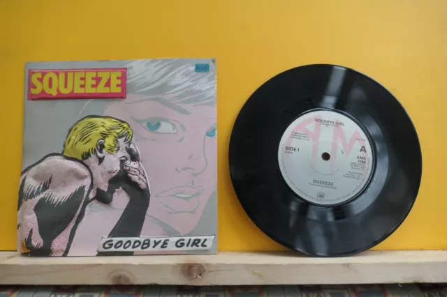 SQUEEZE - Goodbye Girl 7" GIMMICK "STONE RELIEF" 3D PIC COVER 1978 A&M UK VG