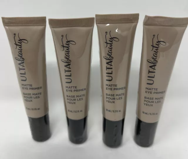 4X Ulta Beauty Matte Eye Primer shade NUDE Travel Size 0.3oz Each Sealed  J164